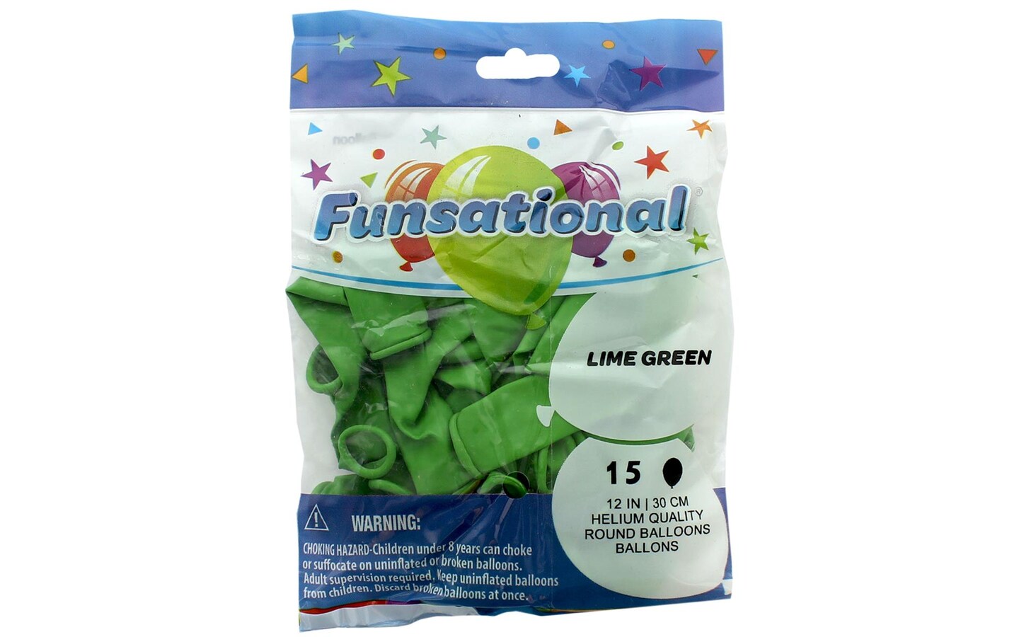 PNL Funsational Deco Balloon 12&#x22; 15pc Lime Green