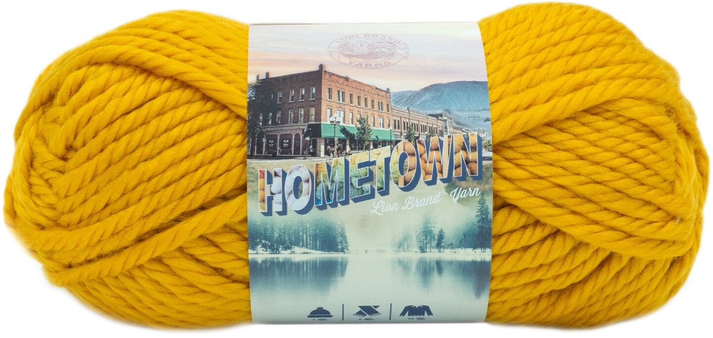 Lion Brand Hometown Yarn-Madison Mustard