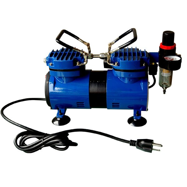 Oil-Free Piston Compressor with Cylinder for Airbrushing