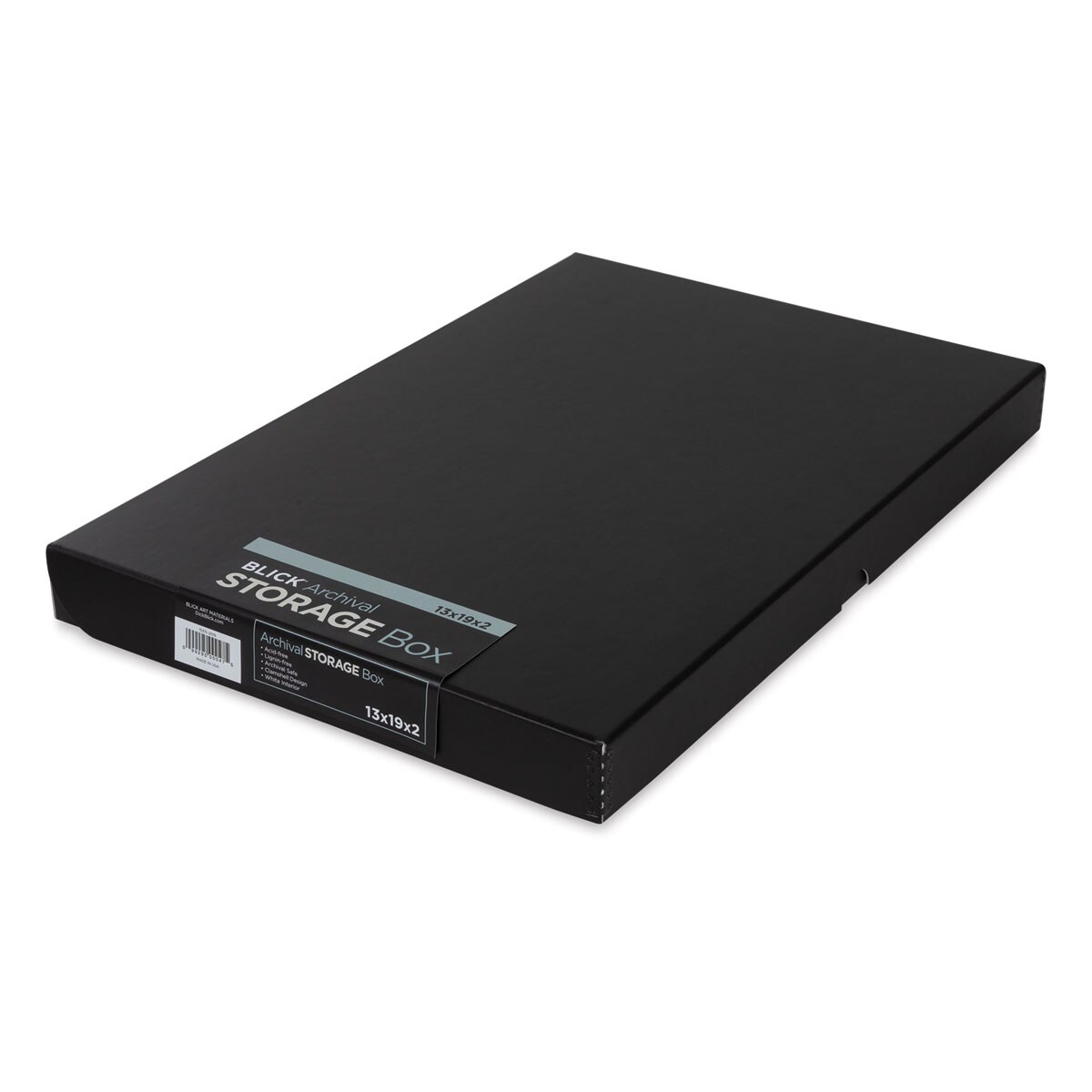 Blick Archival Storage Box - 13&#x22; x 19&#x22; x 1-3/4&#x22;, Black