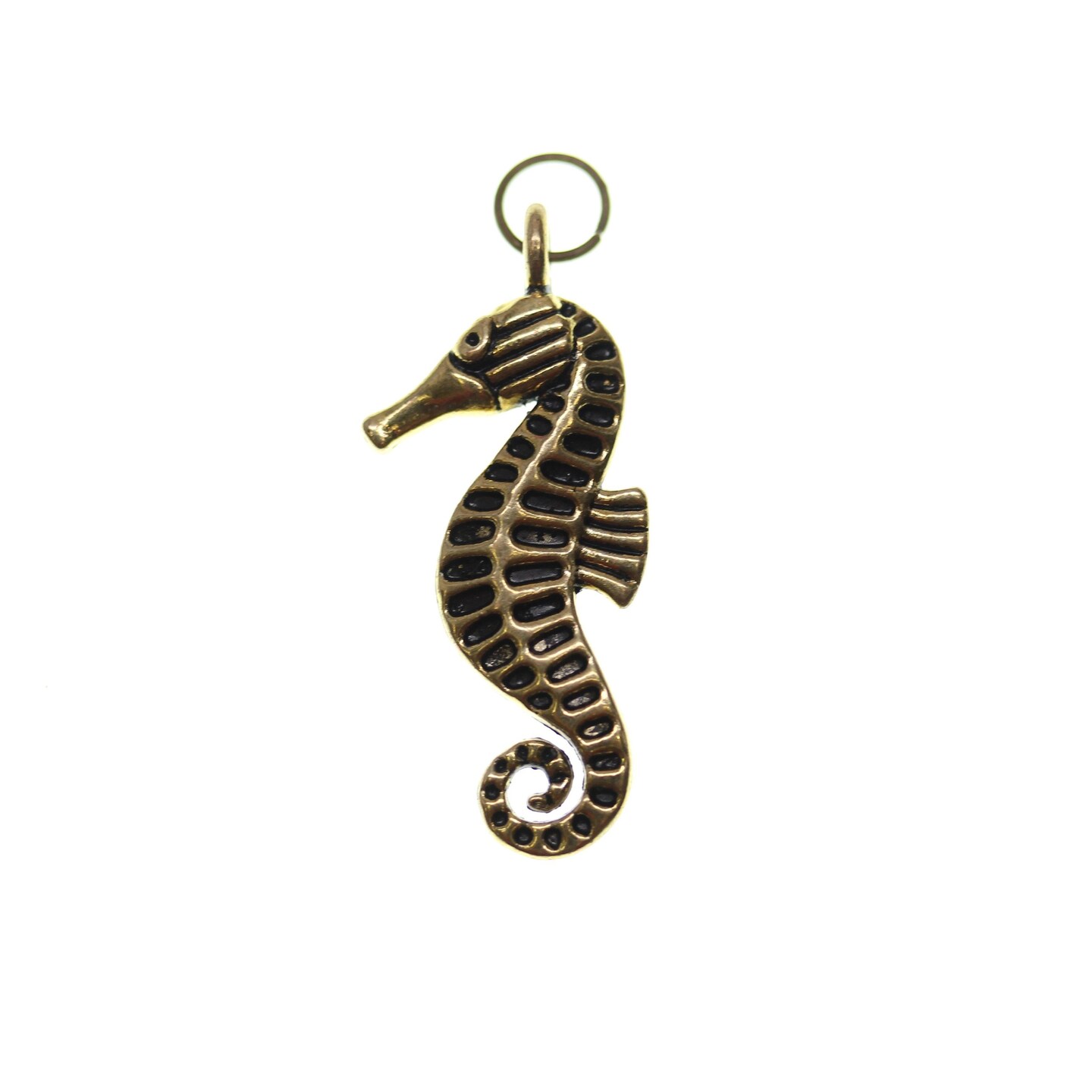 Antique Gold Tone Seahorse 15x34mm Charm 2pcs Michaels