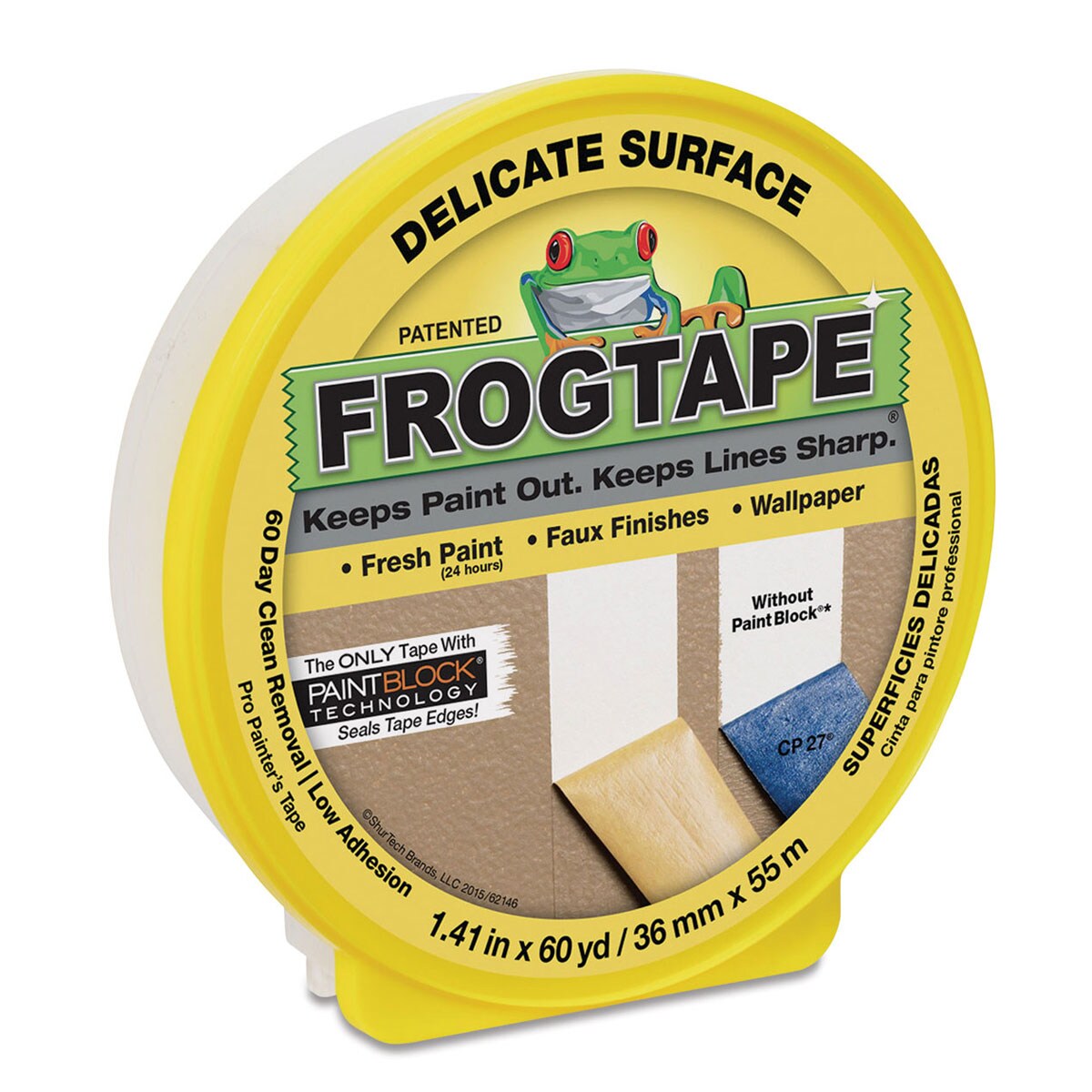 Shurtech FrogTape Masking and Painting Tape - 1.41&#x22; x 60 yds, Delicate Surface