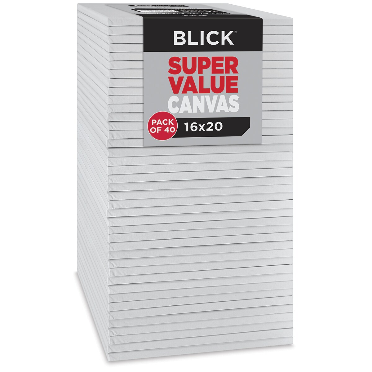 Blick Super Value Canvas Bulk Pack - 16&#x22; x 20&#x22;, Pkg of 40