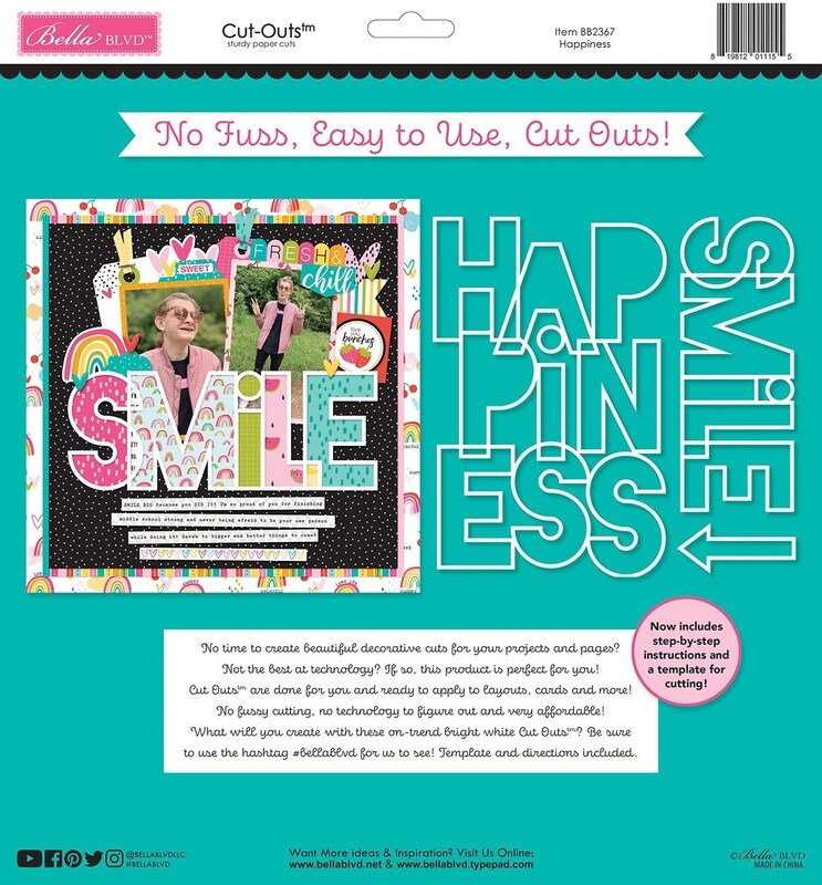 Happiness Cut Outs Paper - Bella Besties - Bella Blvd | Michaels