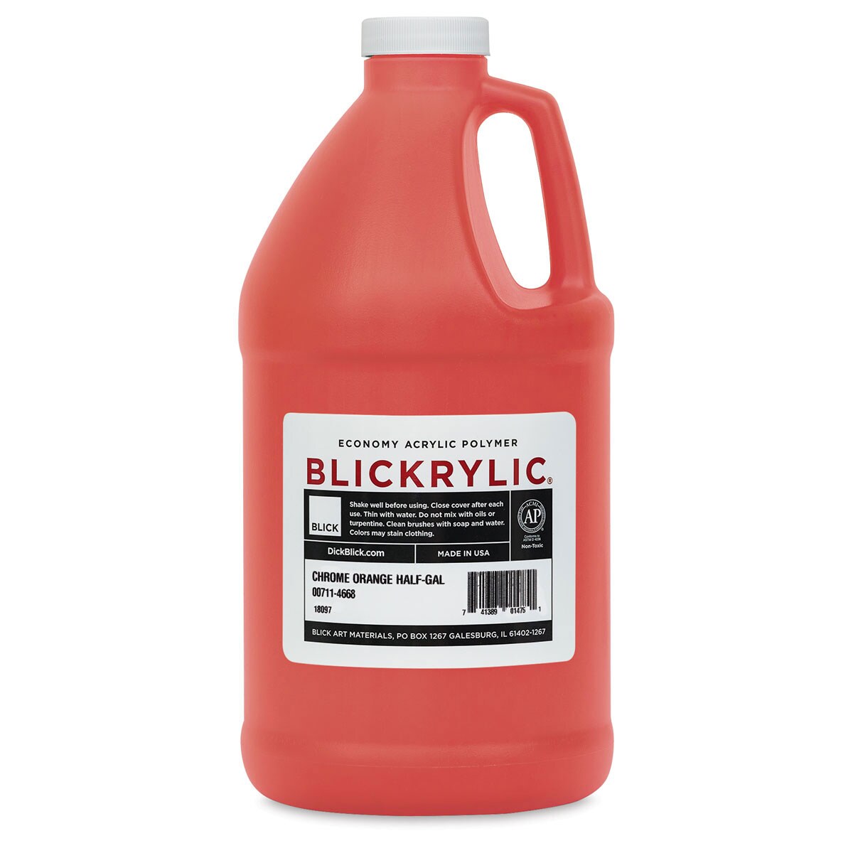 Blickrylic Student Acrylics - Chrome Orange, Half Gallon
