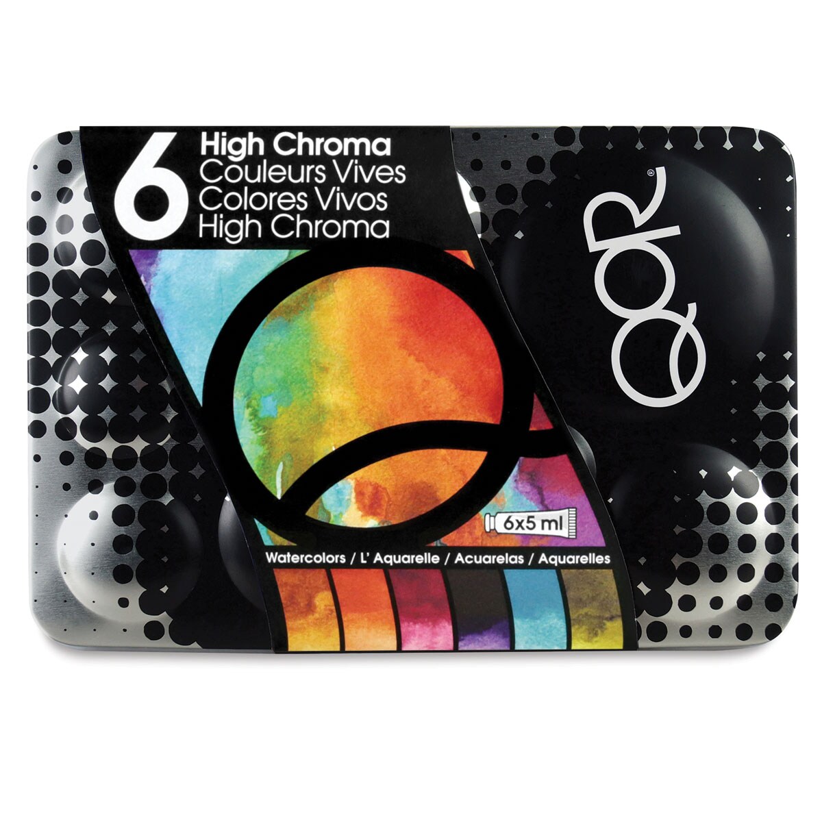 QoR Modern Watercolors - Set of 6, High Chroma Colors, 5 ml Tubes