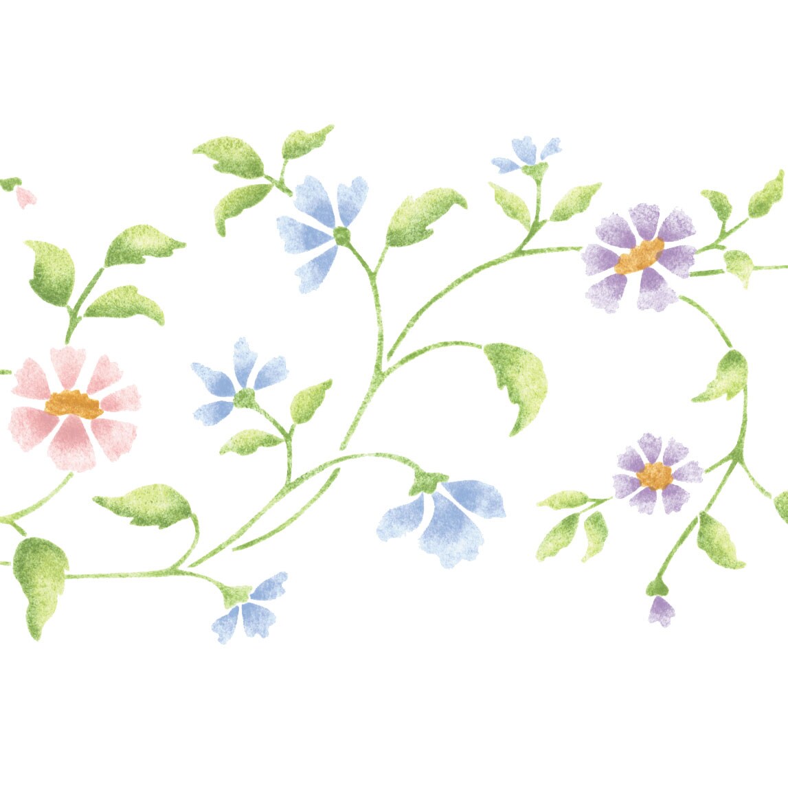 Flower Vine Wall Stencil | 2829 by Designer Stencils | Floral Stencils | Reusable Art Craft Stencils for Painting on Walls, Canvas, Wood | Reusable Plastic Paint Stencil for Home Makeover | Easy to Use &#x26; Clean Art Stencil