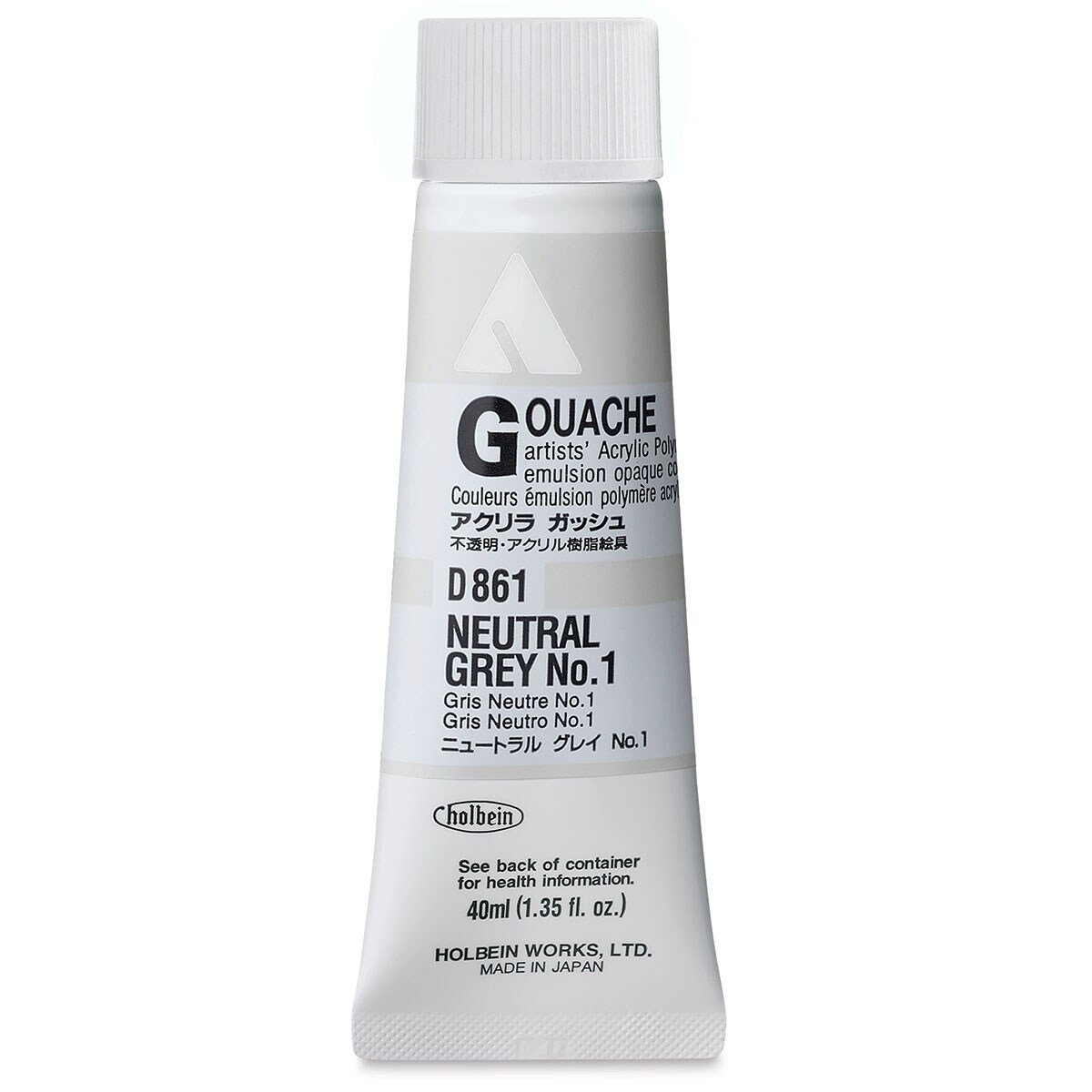 Holbein Acrylic Gouache - Neutral Gray 1, 40 ml tube | Michaels