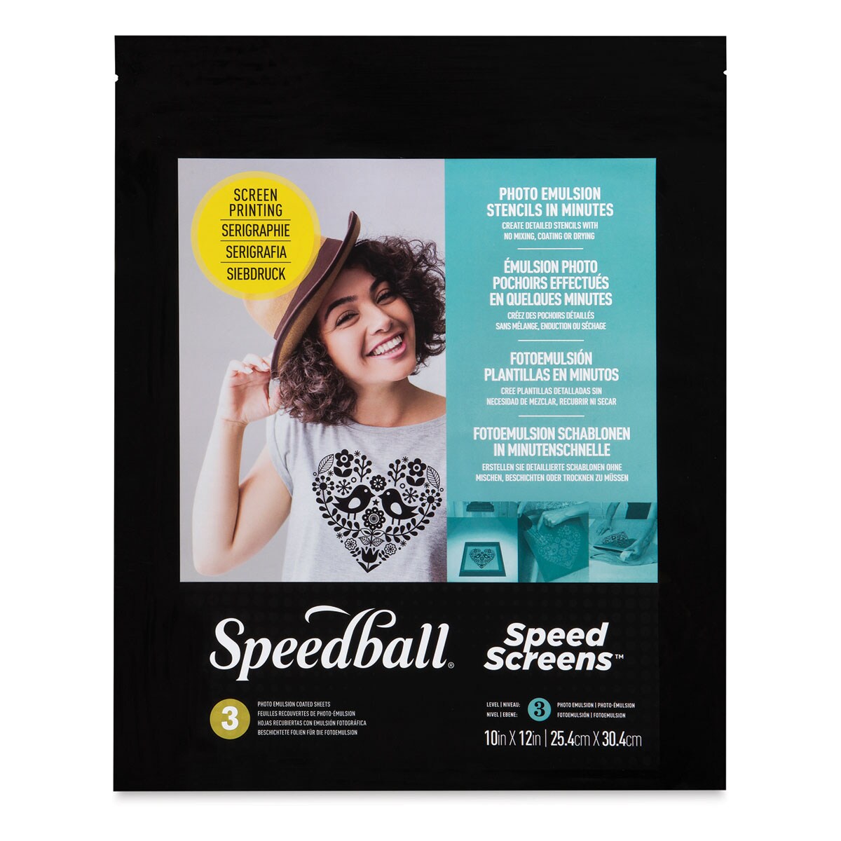 Speedball Speed Screens Refill Pack - Package of 3, 10&#x22; x 12&#x22;