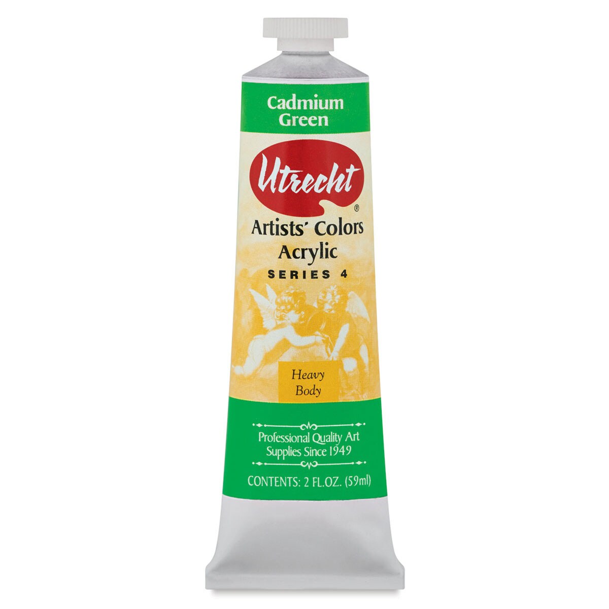 Utrecht Artists&#x27; Acrylic Paint - Cadmium Green, 2 oz tube