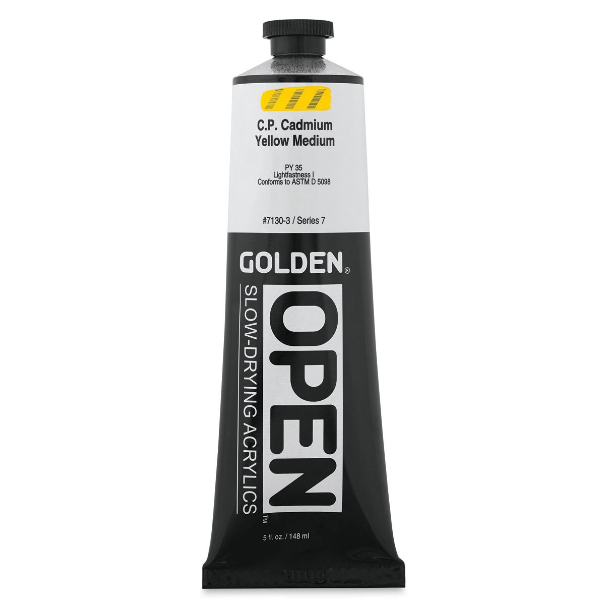 Golden Open Acrylics - Cadmium Yellow Medium, 5 oz Tube