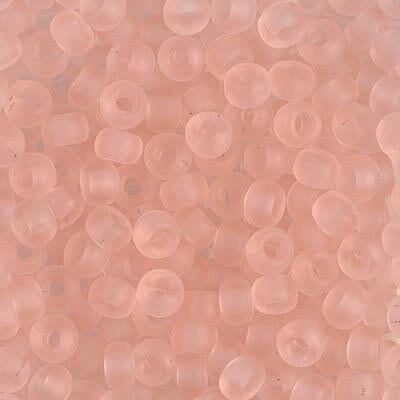 Miyuki 6 Round Seed Bead, 6-155F, Matte Transparent Light Tea Rose