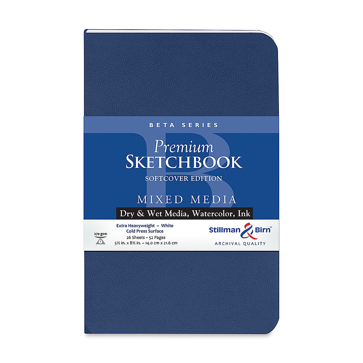 Stillman &#x26; Birn Beta Series Sketchbook - 8-1/2&#x22; x 5-1/2&#x22;, Soft Cover, 26 Sheets