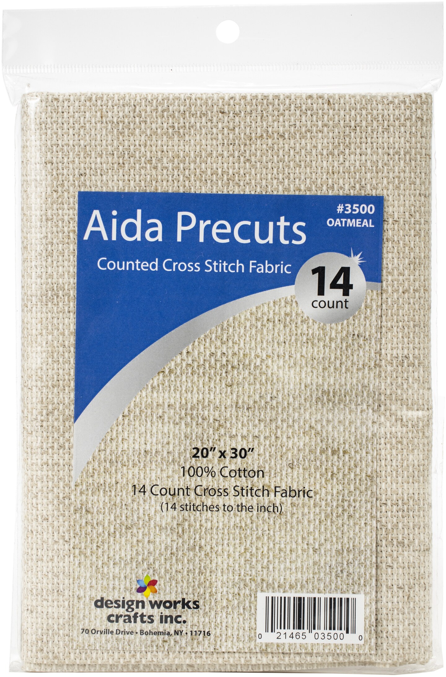 Design Works Gold Quality Aida 14 Count - Oatmeal - 20x30