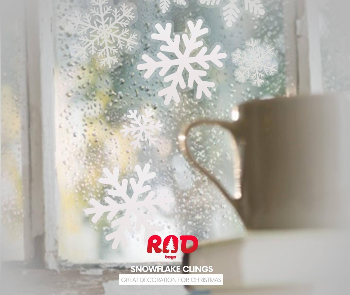 R N&#x27; D Christmas Snowflakes Window Clings- White Winter Snowflakes Sticker Decorations - 81 Stickers