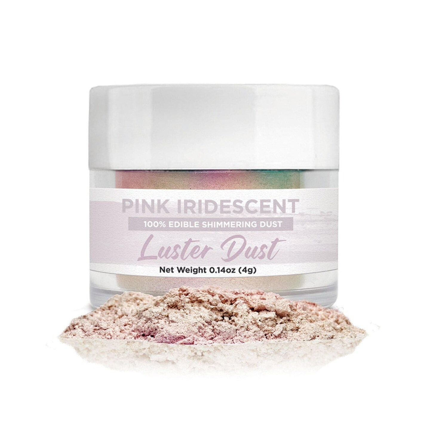 Pink Iridescent Luster Dust Edible Glitter Dust for Desserts, Pastries, Chocolate Strawberries