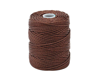C-Lon Tex 400 Heavy Weight Bead Cord, Brown - 1.0mm, 36 Yard Spool