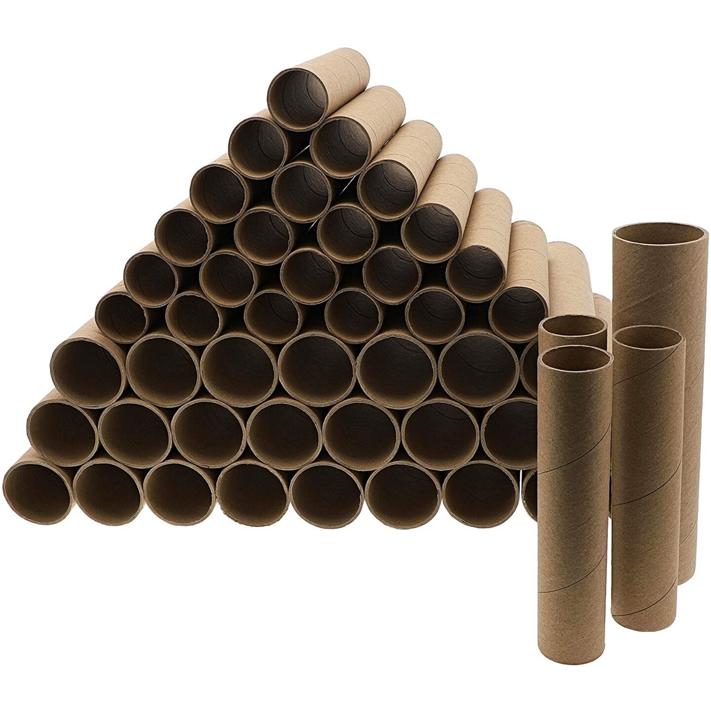 50 Brown Empty Paper Towel Rolls, 2 Size Cardboard Tubes for Crafts, DIY  Art Projects (6 and 7.5 In)