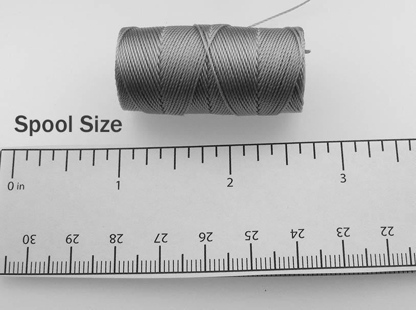 C-Lon Fine Weight Bead Cord (Tex 135), White - 0.4mm, 50 Yard Spool