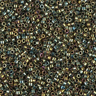 Miyuki Delica Bead 11/0 - DB0024 - Metallic Olive Green Iris