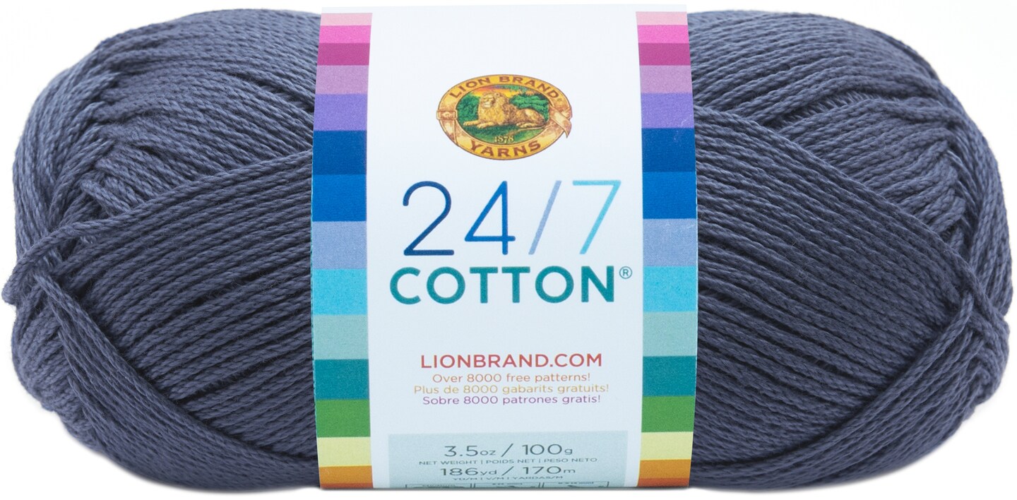 Lion Brand 24 7 Cotton Yarn Denim Michaels   2976521238681 