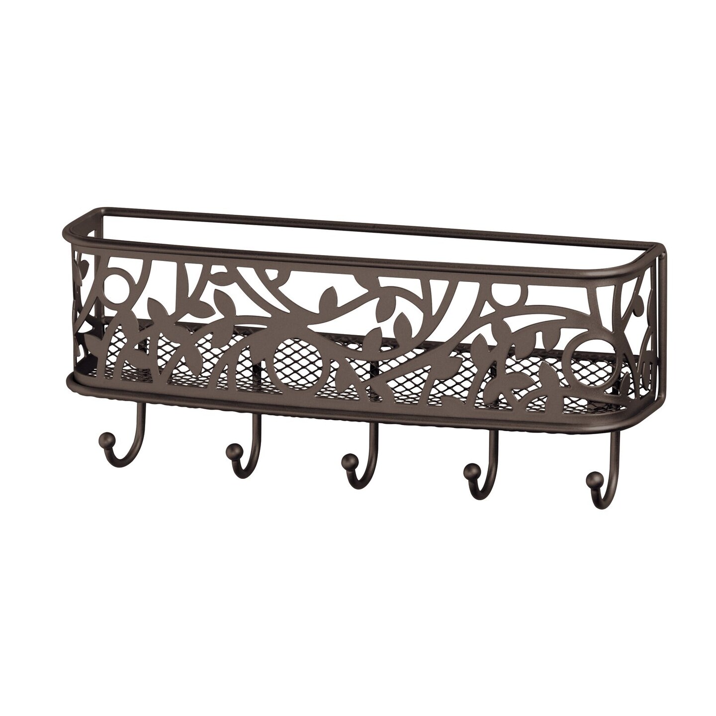 mDesign Metal Wall Mount Entryway Storage, Mail Sorter Basket