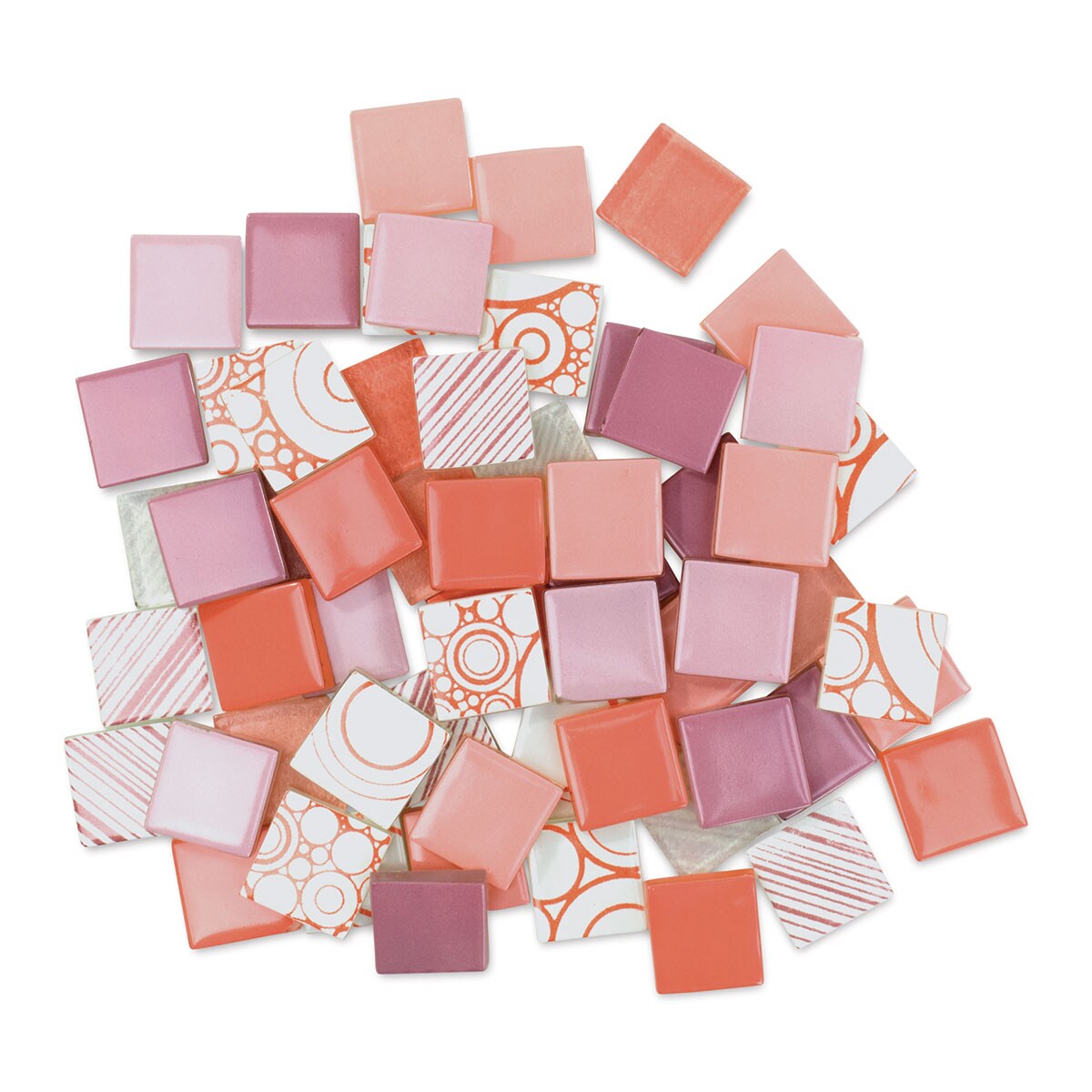 Mosaic Mercantile Patchwork Tiles - Pink/Coral, 6 oz