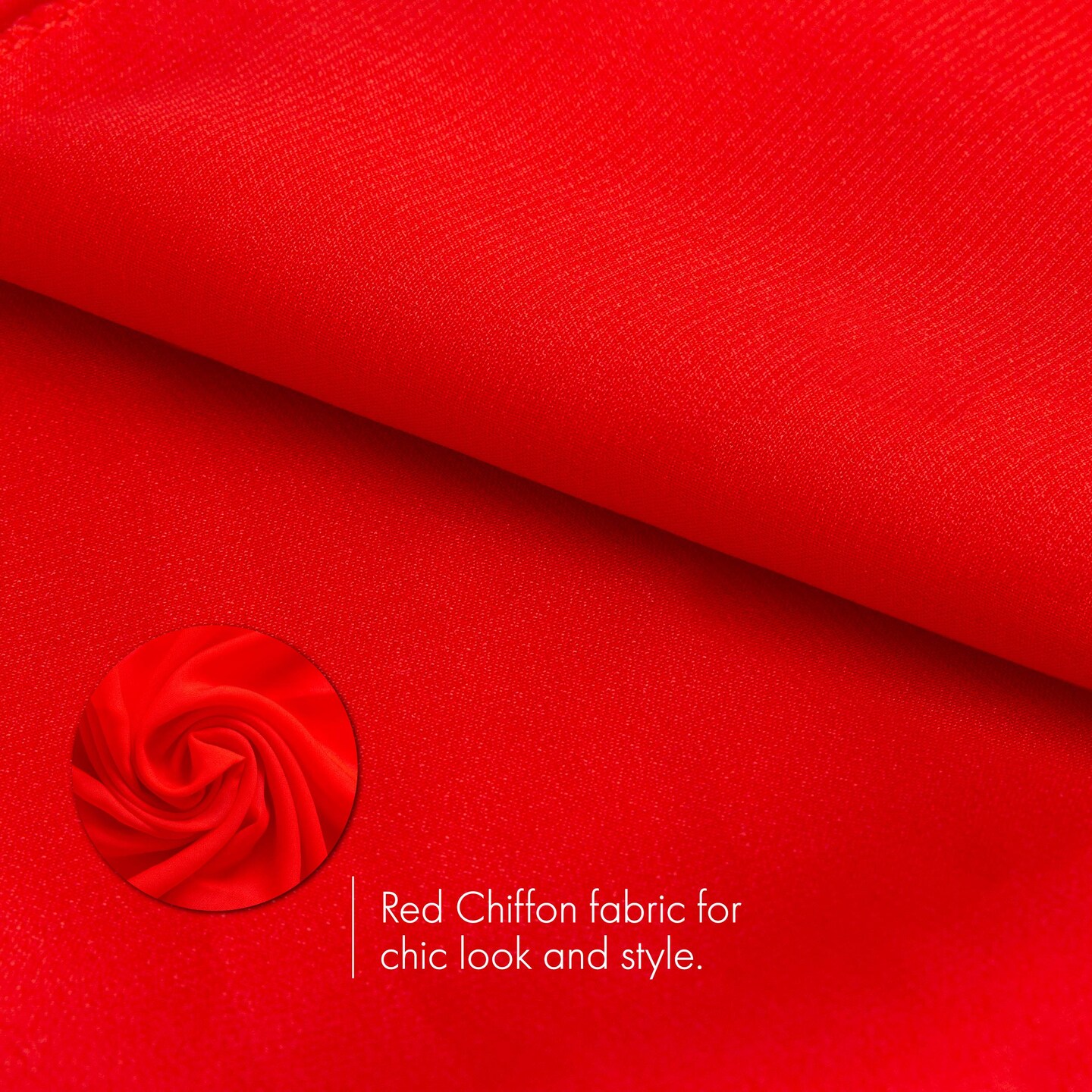 Skeleteen Chiffon Head Neck Scarf - Red Classic Retro Sheer Square Head  Scarves Handkerchiefs Handbag Ties for Women and Girls