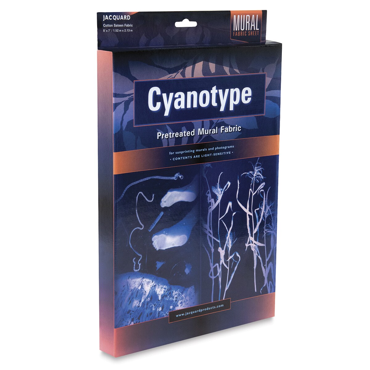 Jaquard Cyanotype Fabric Mural, 5 ft x 7 ft