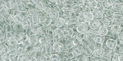 Toho 8/0 Round Japanese Seed Bead, TR8-1, Transparent Crystal, 17 grams