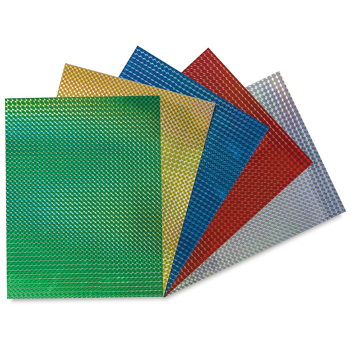 Hygloss Holographic Self-Adhesive Papers - 8-1/2" x 11", Mosaic, 5 Sheets