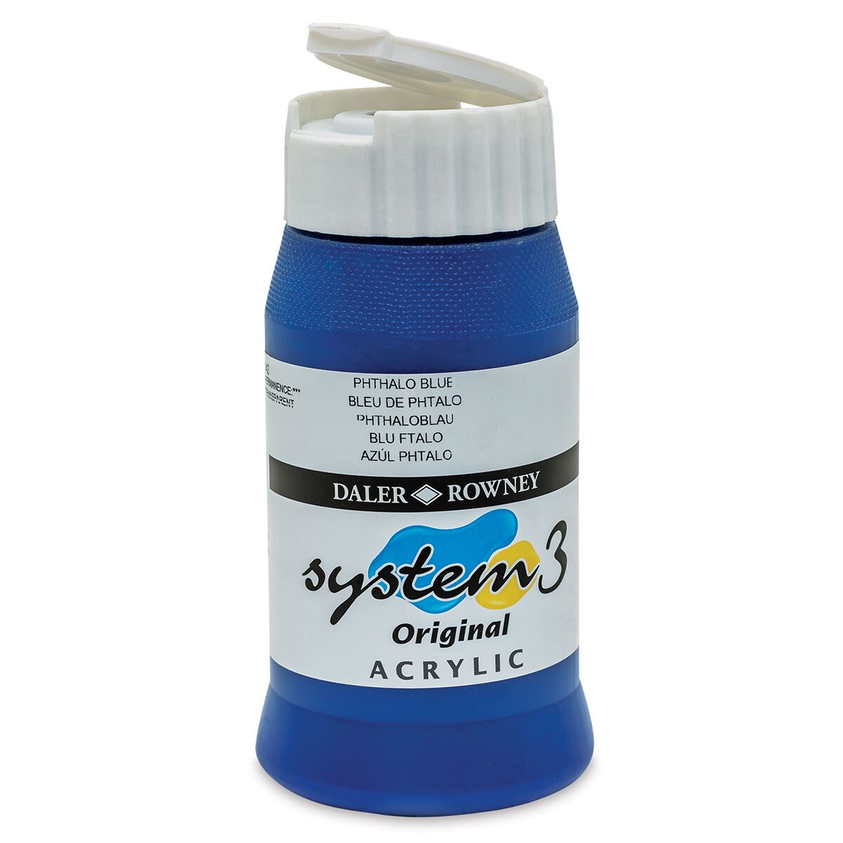 thumbnail image 2 of Daler-Rowney Original System 3 Acrylic, 500ml Bottle, Cobalt Blue 2 of 9