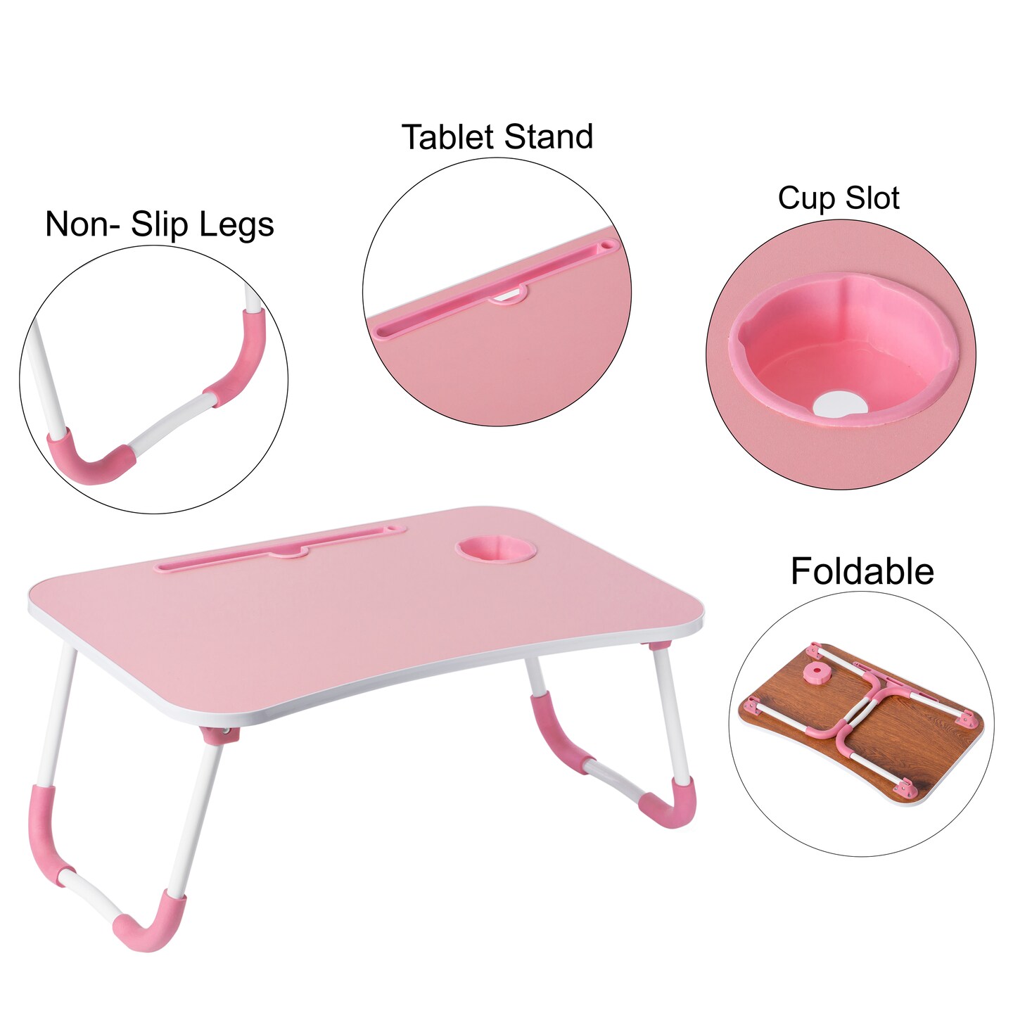 Bed Tray Laptop Foldable Table, Kids Lap Desk Homework Table