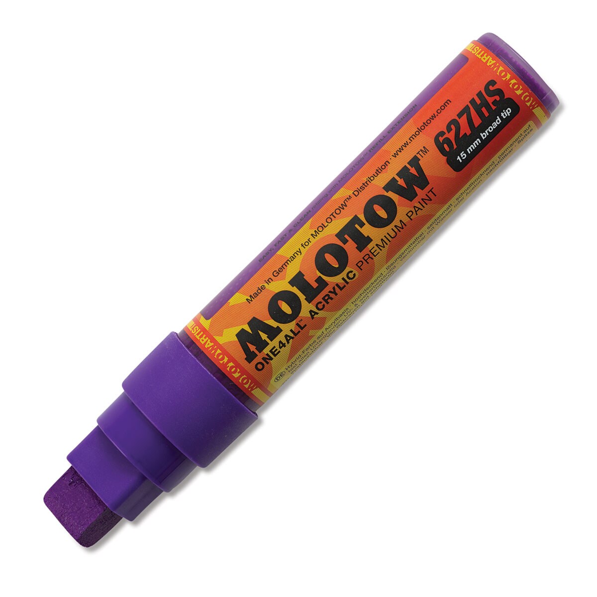 Molotow One4All Acrylic Marker - 15 mm Tip , Violet HD, Square Tip