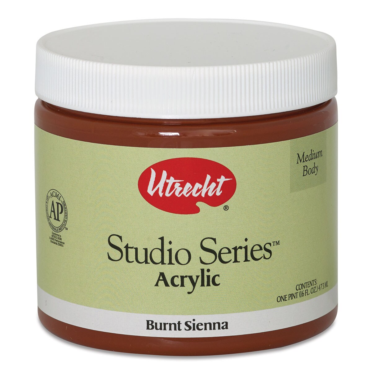 Utrecht Studio Series Acrylic Paint - Burnt Sienna, Pint