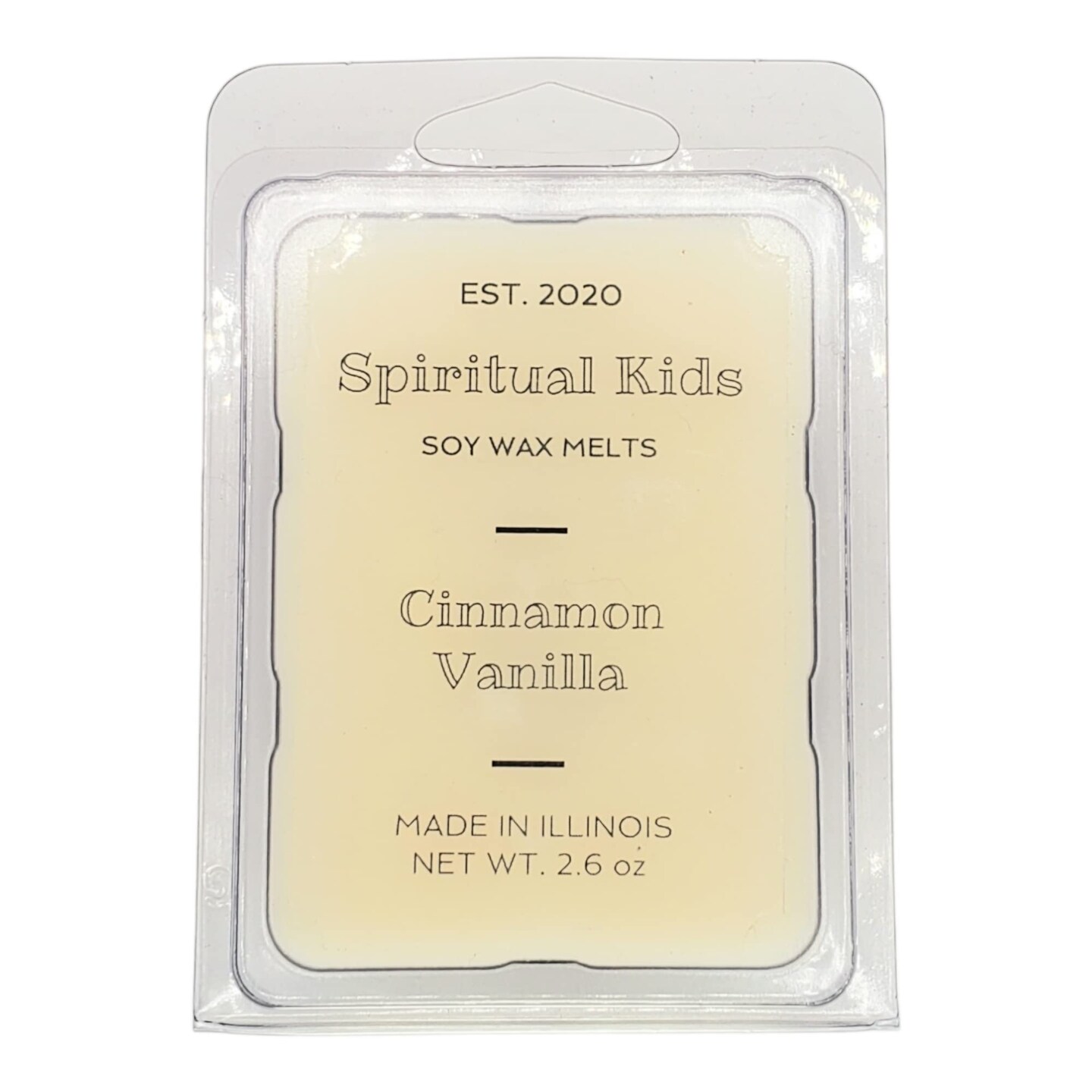 Cinnamon Vanilla 2.6oz 1 Pack All Natural Soy Wax Melts 6 cubes Hand Poured with Fragrant/Essential Oils!