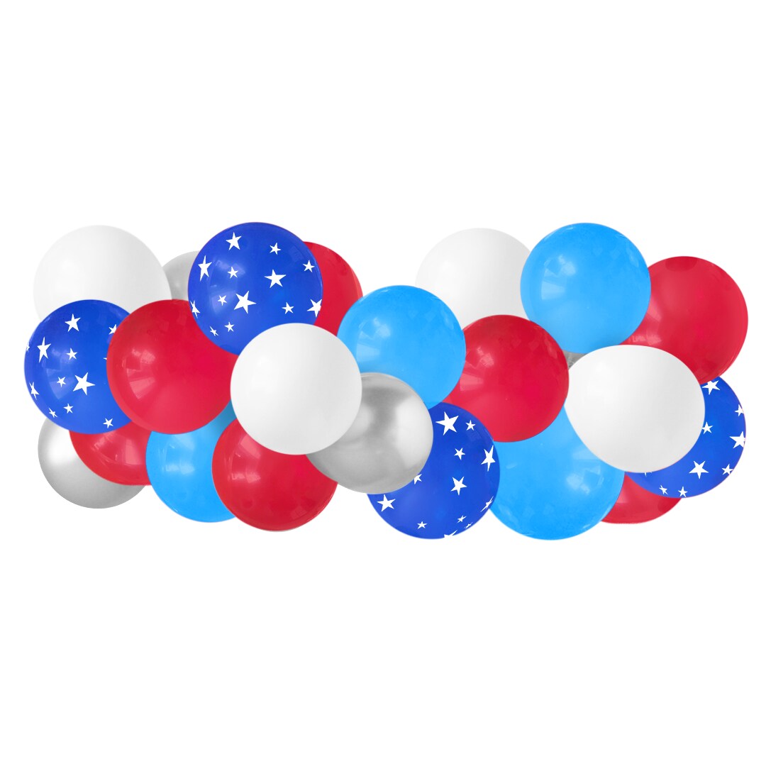 Balloon Garland - Red, White &#x26; Blue (4th of July)