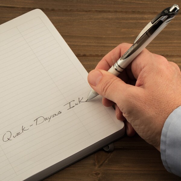 EnerGel Pearl Retractable Liquid Gel Pen, (0.7mm) Needle Tip, Medium Line, Red Ink