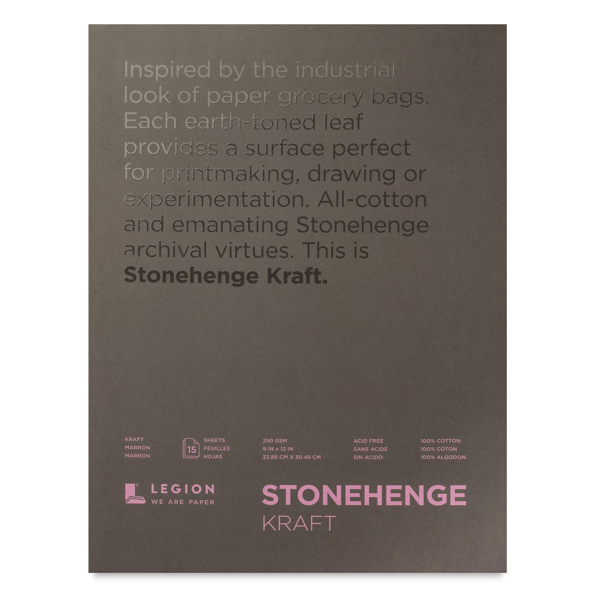 Stonehenge Kraft Drawing Paper - 9&#x22; x 12&#x22;, 15 Sheets