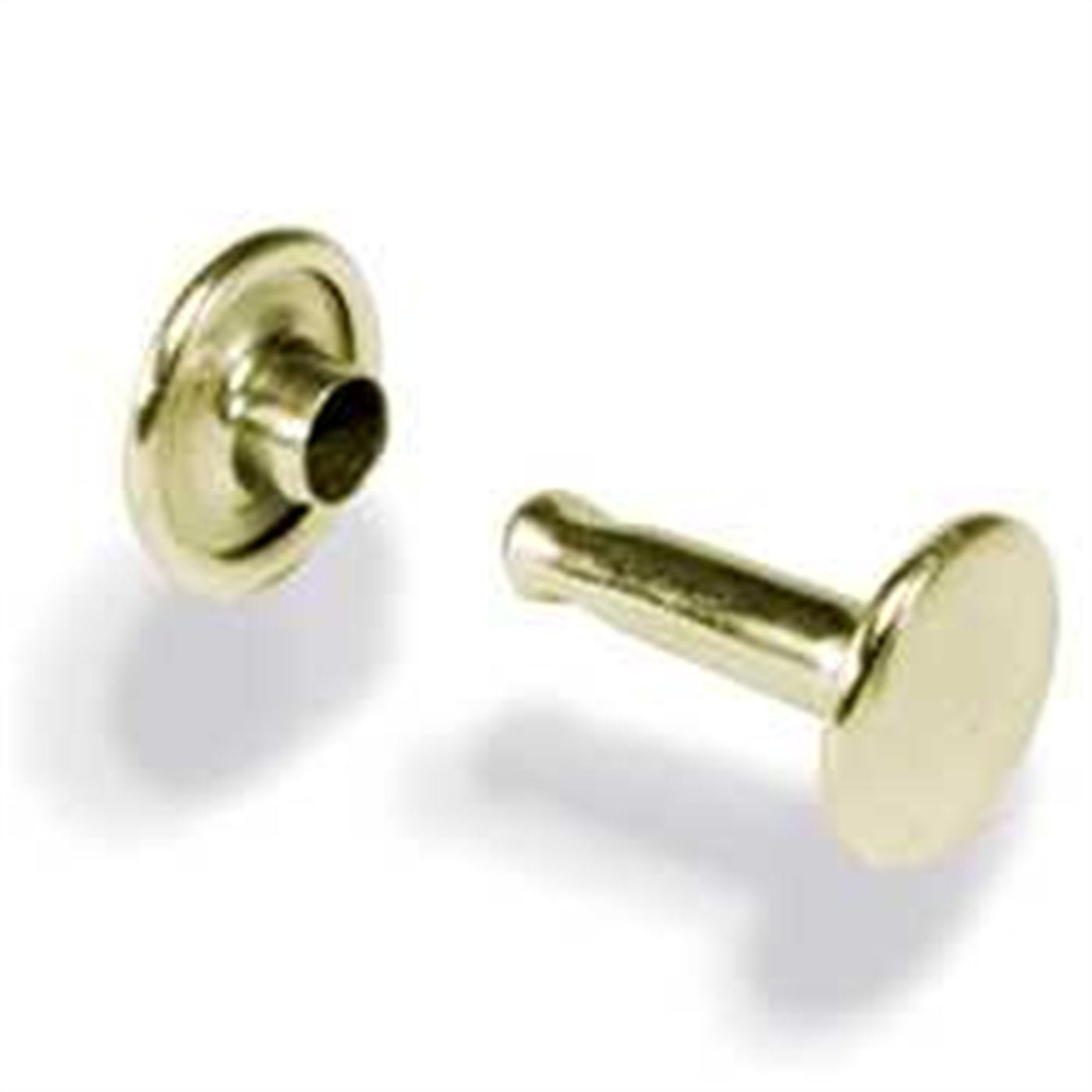 Tandy Leather Double Cap Rivets Large Brass Plate 100/pk 1375-11