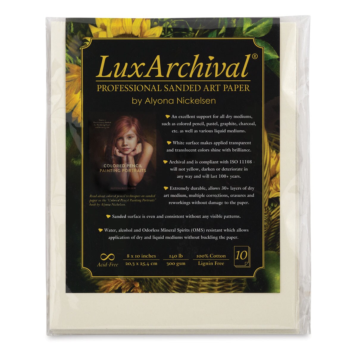 Brush and Pencil LuxArchival Professional Sanded Art Paper - 8&#x22; x 10&#x22;, 400 Grit, Pkg of 10