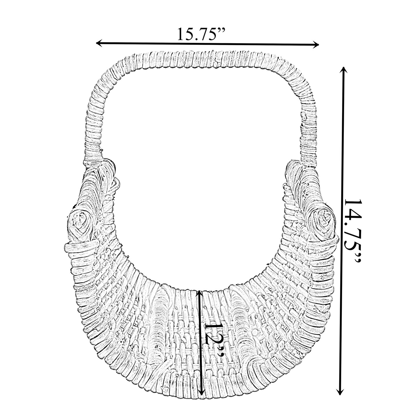 Decorative Rattan Natural Log Holder Basket for Entryway, Dining, Living Room, or Bedroom
