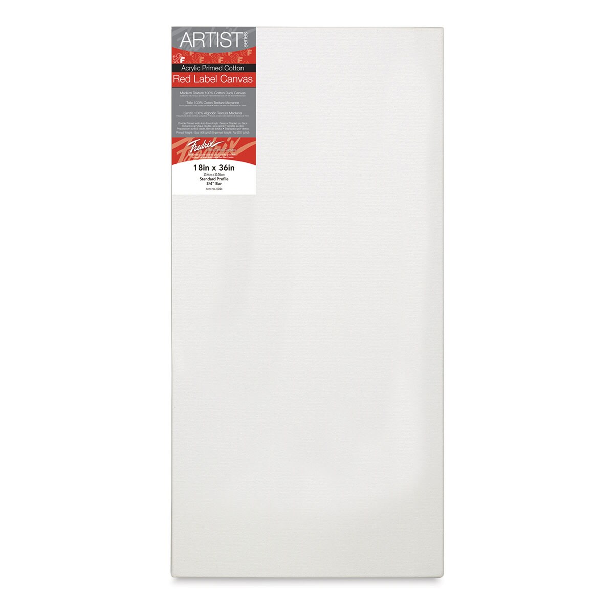 Fredrix Red Label Cotton Canvas - 18&#x22; x 36&#x22;, 3/4&#x22; Profile