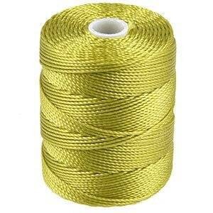 C-LON Bead Cord, Chartreuse - 0.5mm, 92 Yard Spool