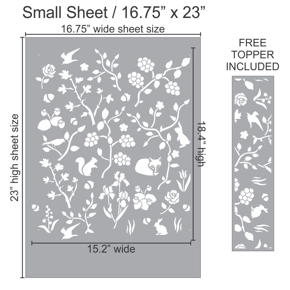 Scenic Woodland Stencil