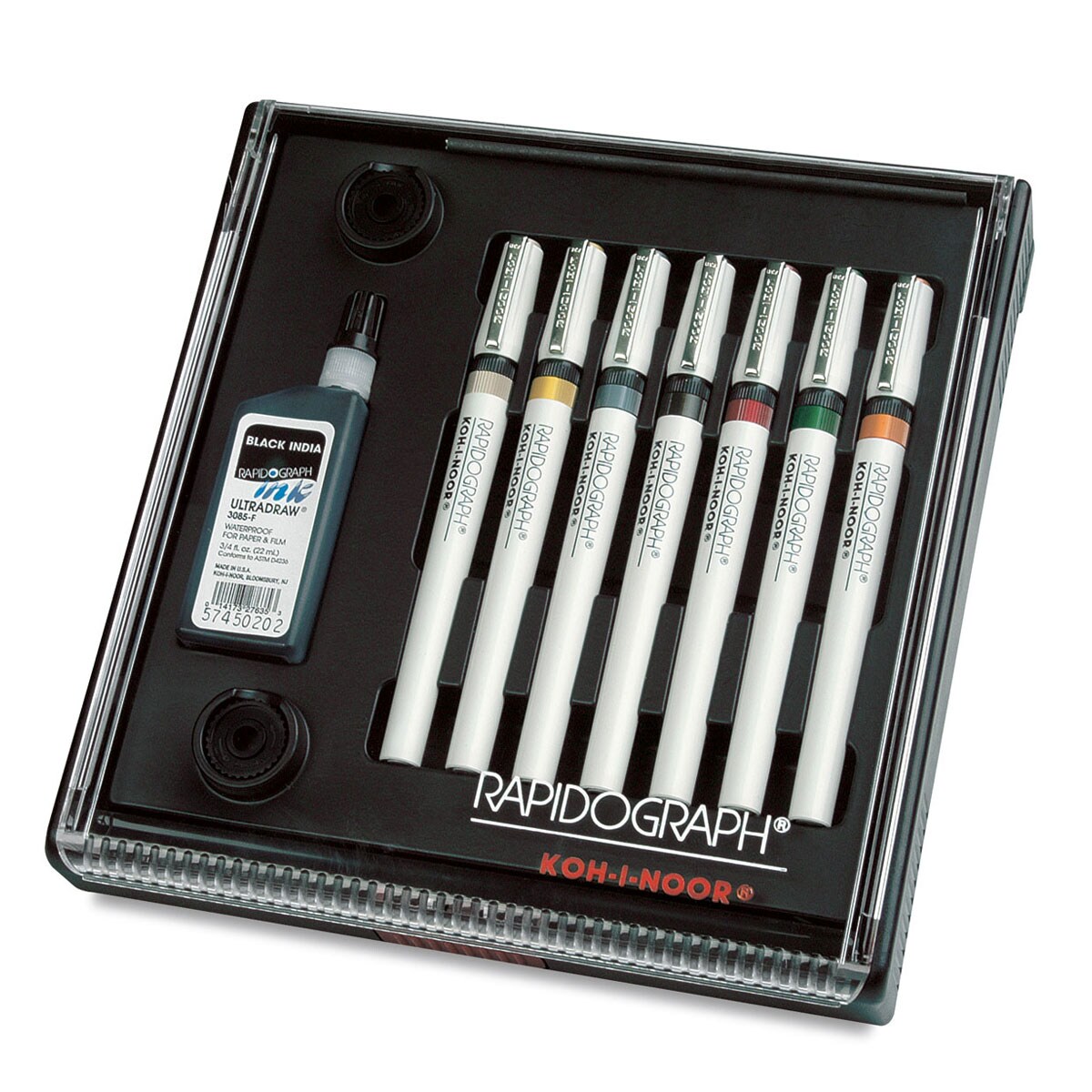 Koh-I-Noor Rapidograph 7 Pen Slim Set