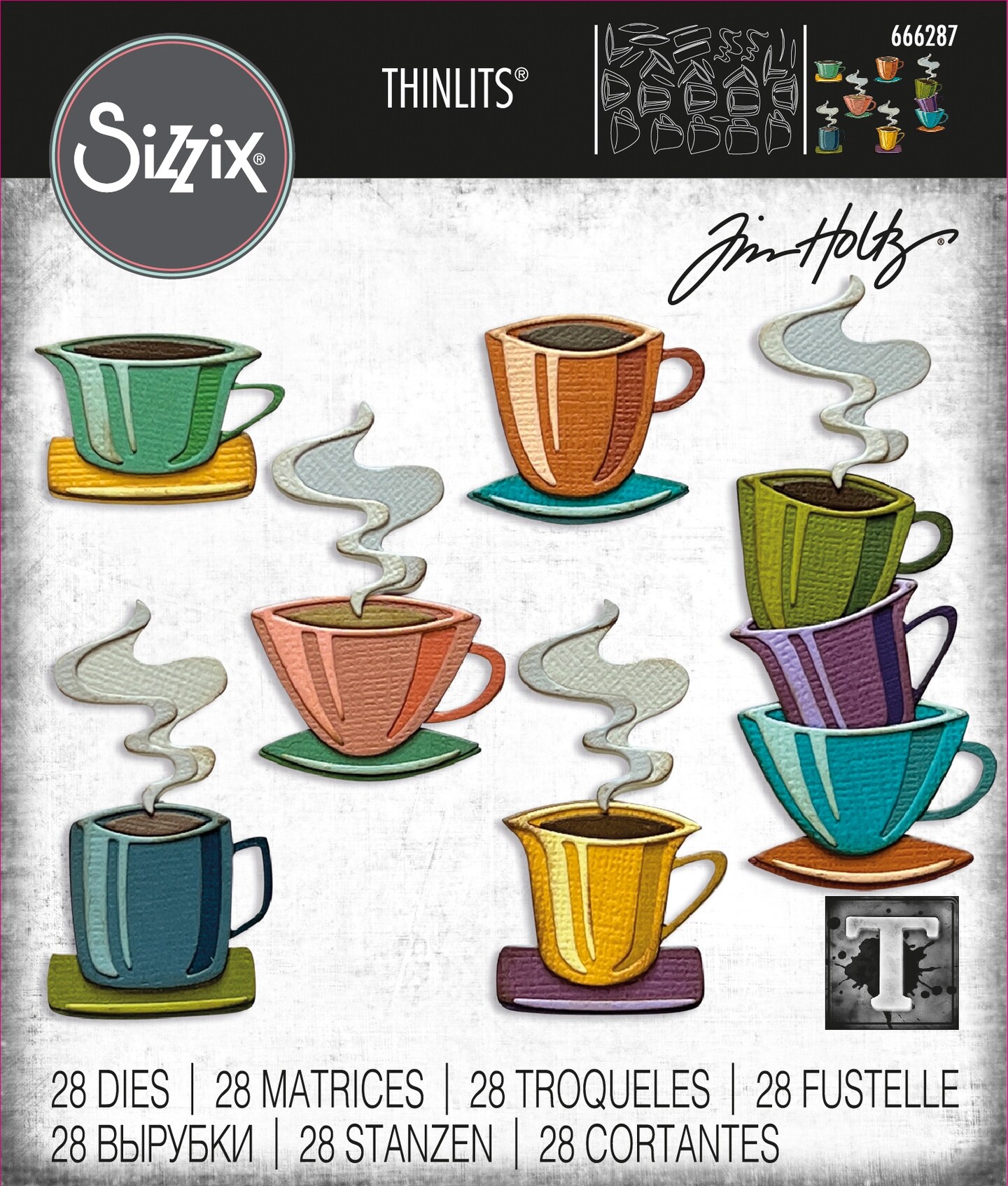 Sizzix Thinlits Dies By Tim Holtz 28/Pkg-Papercut Cafe