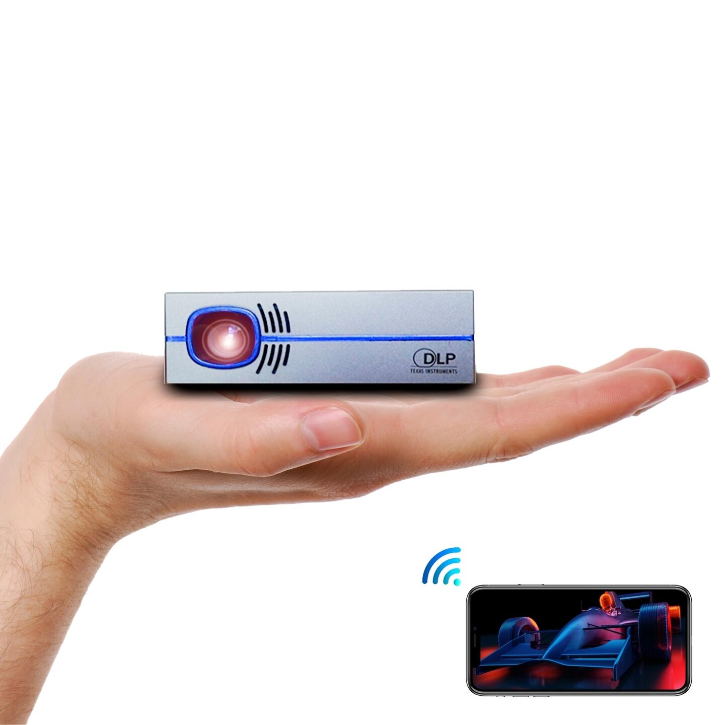 AAXA P8 Smart LED DLP Mini Projector for Art Tracing Cookie Decorating, WiFi &#x26; Bluetooth, Android 10.0, Wireless Smartphone Mirroring, USBC &#x26; HDMI Input