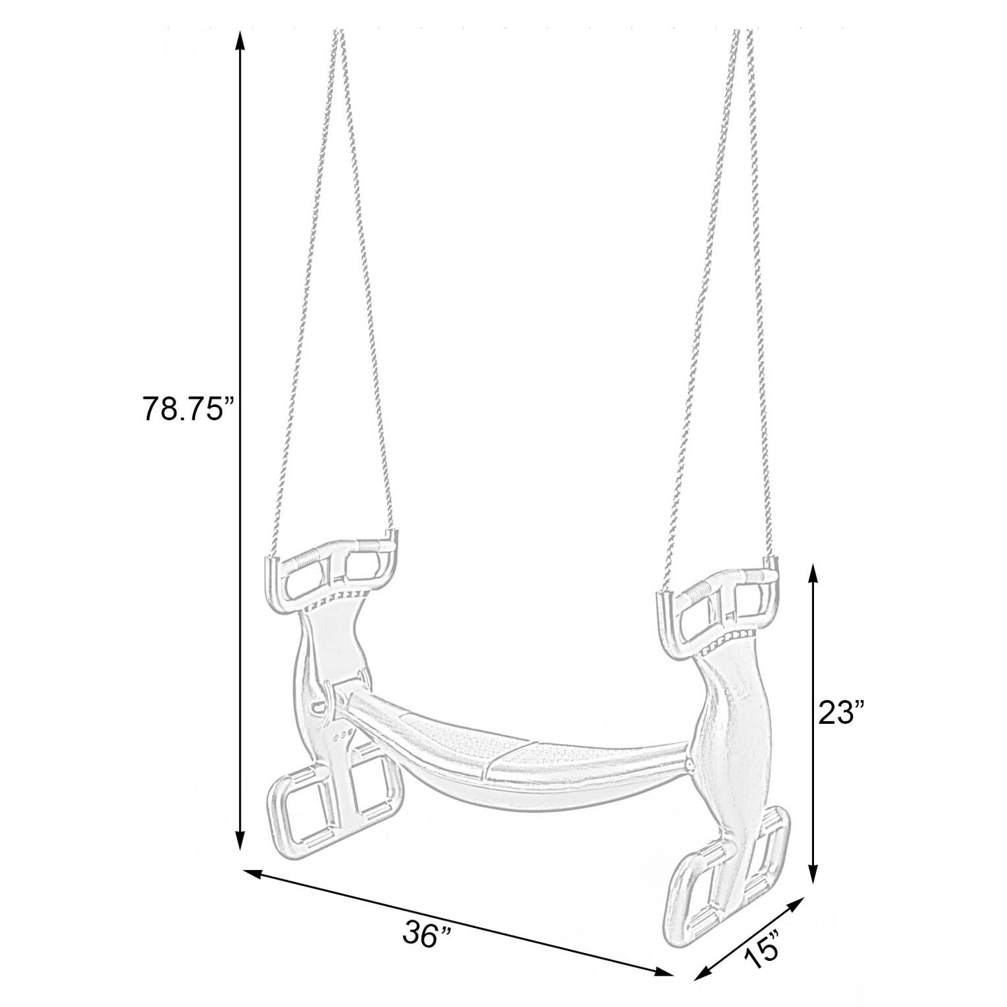 Outdoor Swingset Plastic Double Glider Playground Patio 2 Person Kids Fun Swing, Green