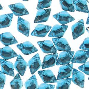 Gemduo 2-hole Diamond Shaped Bead, Backlit Aquamarine, Gd6002-27002, 7. 